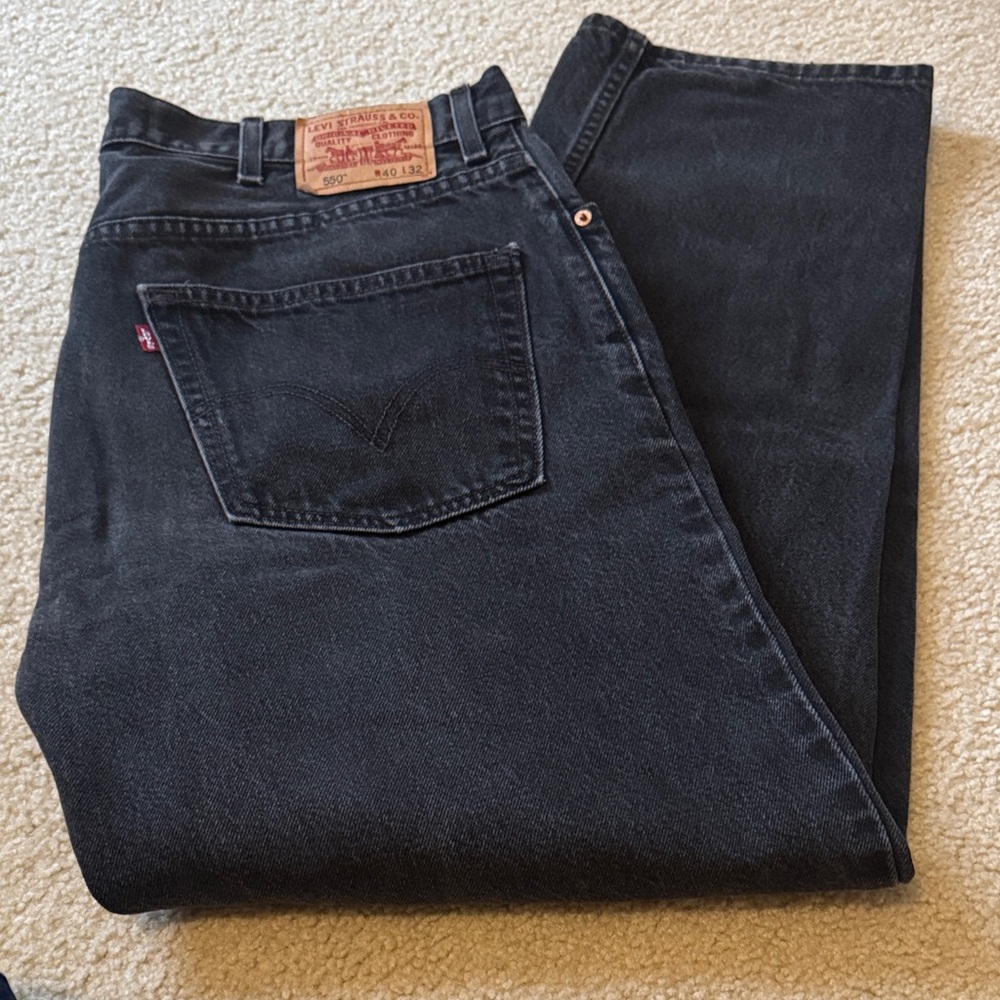Levi's Men's Relaxed Fit Black Jeans